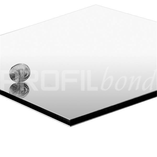 Алюминиево-композитная панель, серебро зерк. S860, Aluface Saray, PVDF SARAYBOND 4mm 0.45.45 1250x6000 2246-29 фото