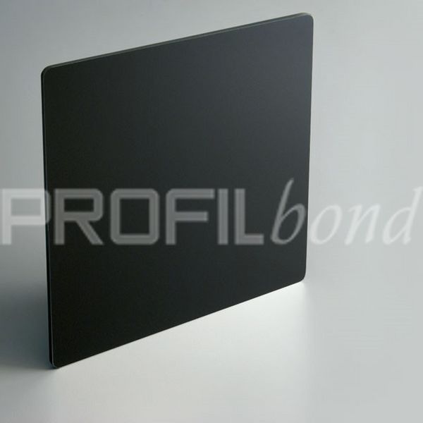 Алюмінієво-композитна панель Powerbond 2000 (чорний (АВ01), 3мм 1250х3000 (0,25/0,25)) 8581-11 фото